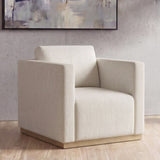 Henredon Fabric Armchair with Wood Base