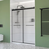 Appollo Geneva 60 in. Alcove Shower Kit in Matte Black