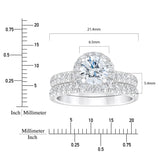 1.90 ctw Round Brilliant Cut, Clarity VS1, Colour E, Diamond Wedding Set