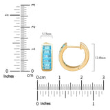 Swiss Blue Topaz Hoop Earrings