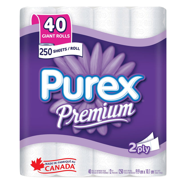 Purex Premium Soft & Thick Toilet Paper, Hypoallergenic, and Septic Safe, 40-pack L0