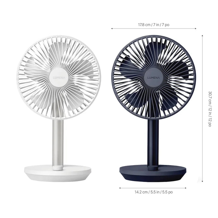 Lumena FAN STAND 4 Cordless Desk Fan 2 pack, 17.78 cm (7 in.)