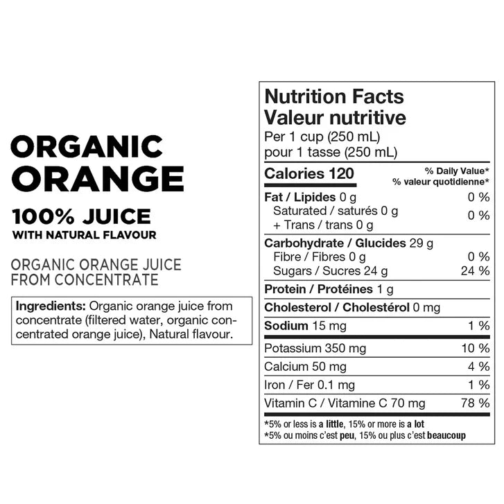 Grown Right Organic Orange Juice, 2 x 1.89 L