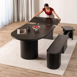 Round Transformer Table with Bench