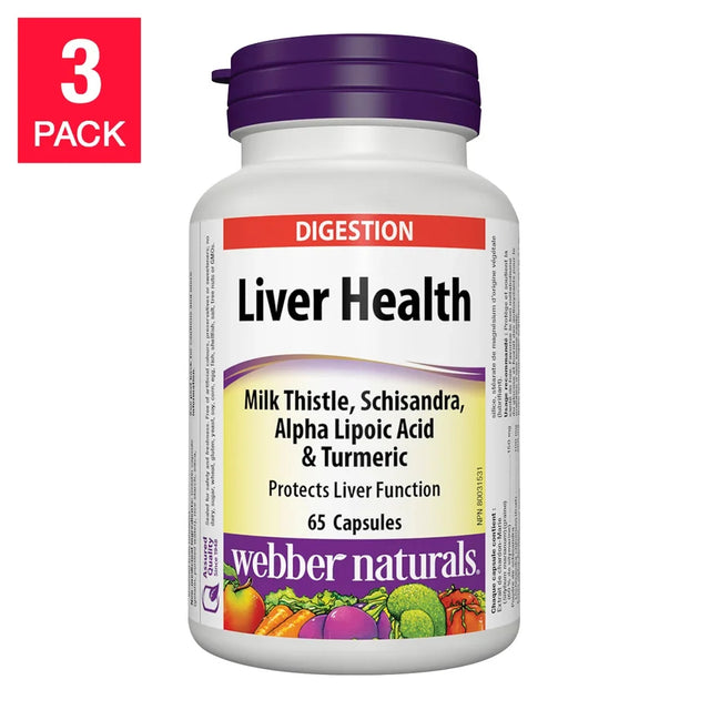 webber naturals Liver Health Capsules, 65-count, 3-pack A3