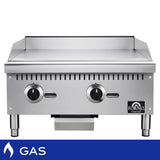 Forno 24 in. Stainless Steel Gas Commercial Heavy Duty Manual Control Griddle