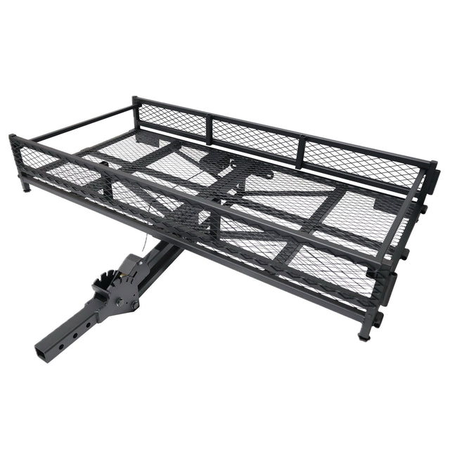 Black Bulldog - The Beast Adjustable Hitch Mounted Cargo Carrier and Work Platform O0