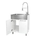 Transform 28 in. All-in-one RTA Laundry Cabinet with Stainless Steel Sink and Faucet