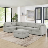 Thomasville Tisdale 6-piece Fabric Sectional with Storage Ottoman