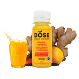 DOSE Organic Ginger & Turmeric Daily Booster Shots 60 mL (2 fl oz) × 48 bottles