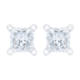Princess Cut Diamond Stud Earrings (0.48 ctw)