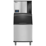 True Ice Series: 30 in. Commercial Modular Cubed Ice Machine and 515 lbs. Capacity Slope Front Storage Bin