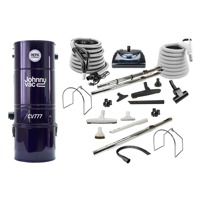 Johnny Vac - Ultimate Central Vacuum Kit 700 Airwatts with 2 complete sets of accessories J7