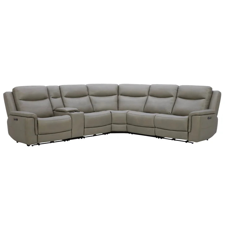 Gilman Creek 6-piece Top-grain Leather Power Sectional