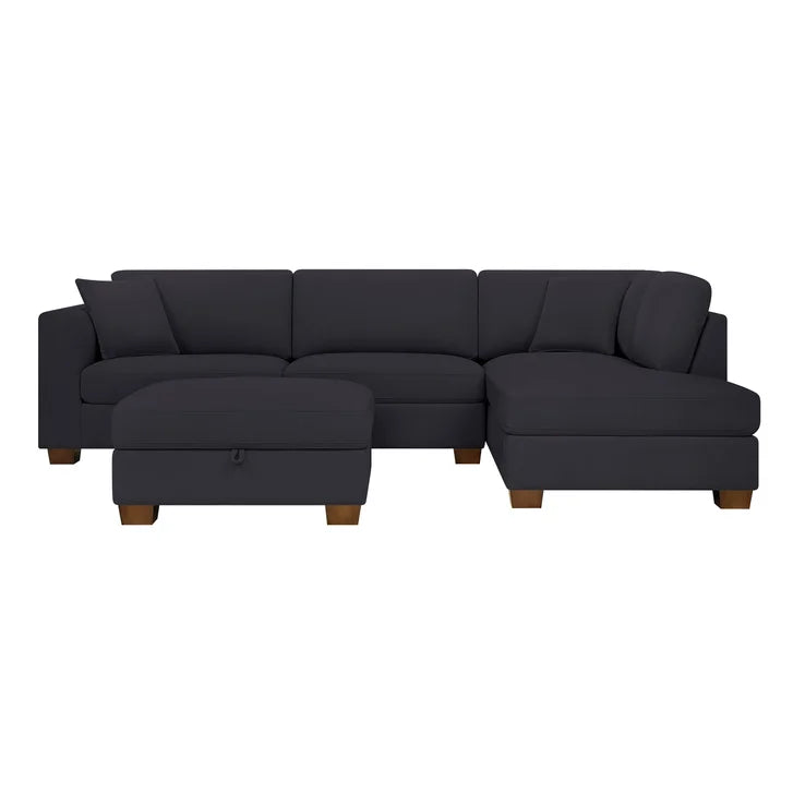 Thomasville Walsen 3-piece Fabric Sectional with Storage Ottoman