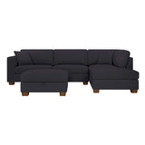 Thomasville Walsen 3-piece Fabric Sectional with Storage Ottoman