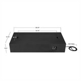 Real Flame Aegean Steel 70 in. Rectangle Fireplace