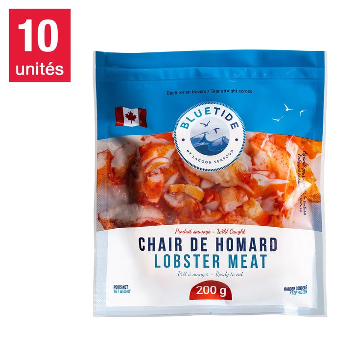 Blue Tide Frozen Fully Cooked Wild Canadian Lobster Meat
