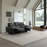 Simon Li - 3 Piece Top Grain Leather Power Reclining Sofa - Zero Gravity