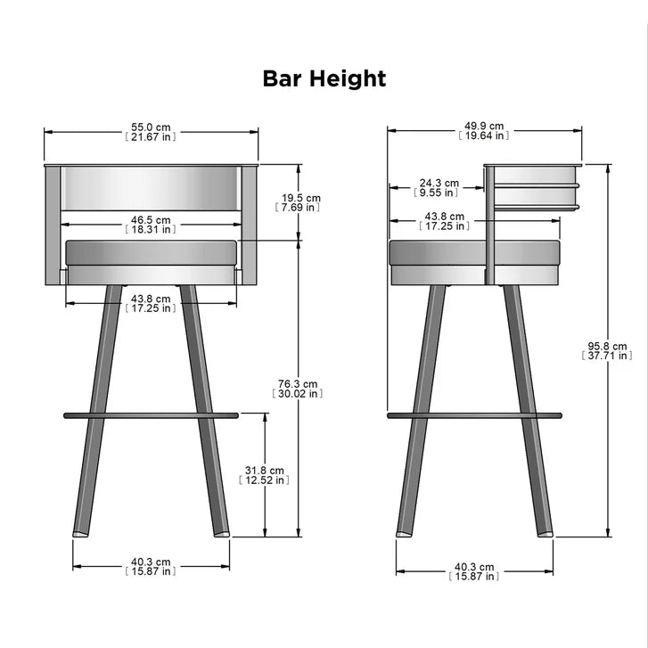 Amisco Browser Bar Stool or Counter Stool