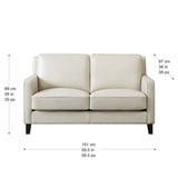 Prospera Home West Park Top-grain Leather Loveseat