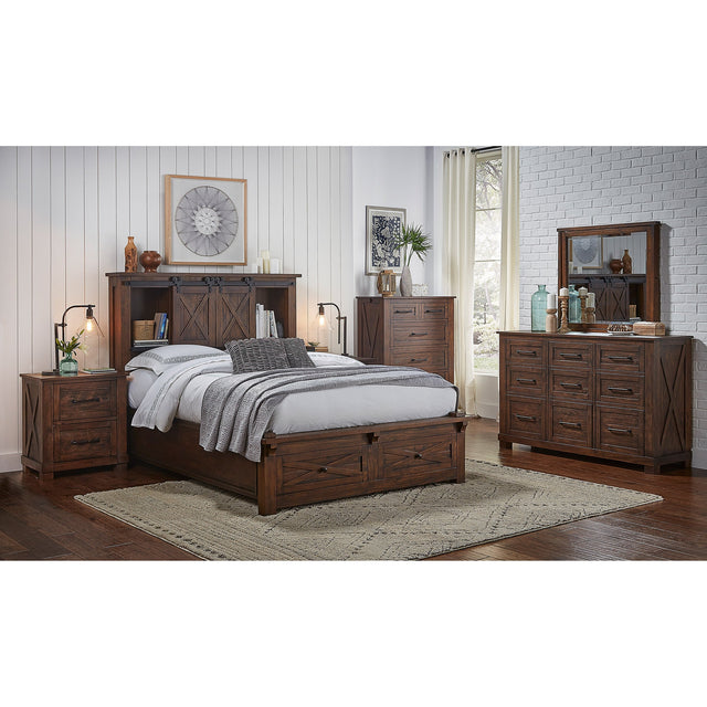 Alpine Ridge Rustic Solid Wood 6-piece King Bedroom Set M6