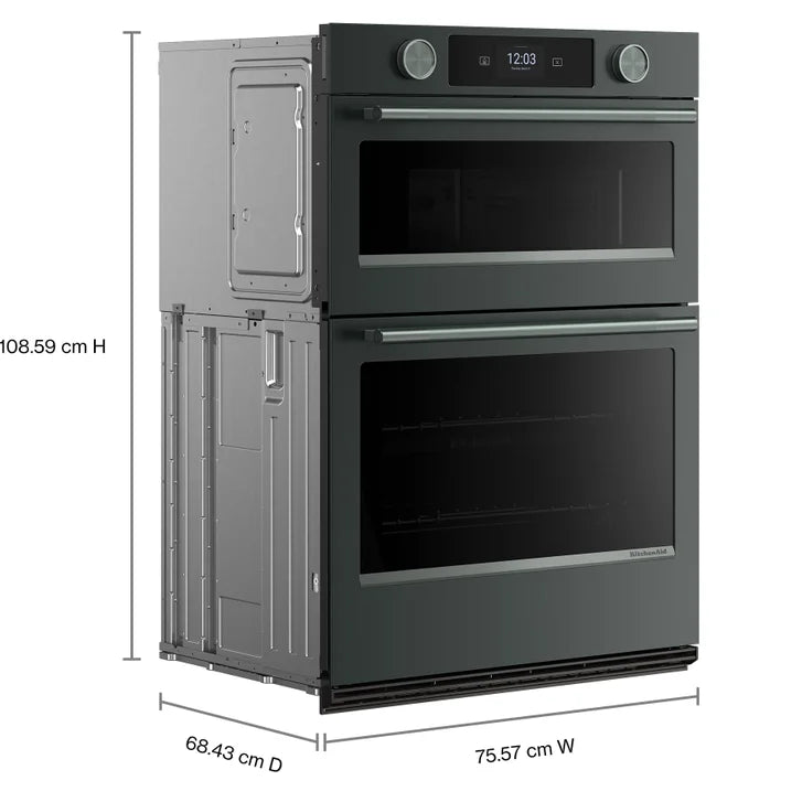 KitchenAid 30 in. Electric Microwave and 5.0 cu ft. Wall Oven with Even-Heat True Convection