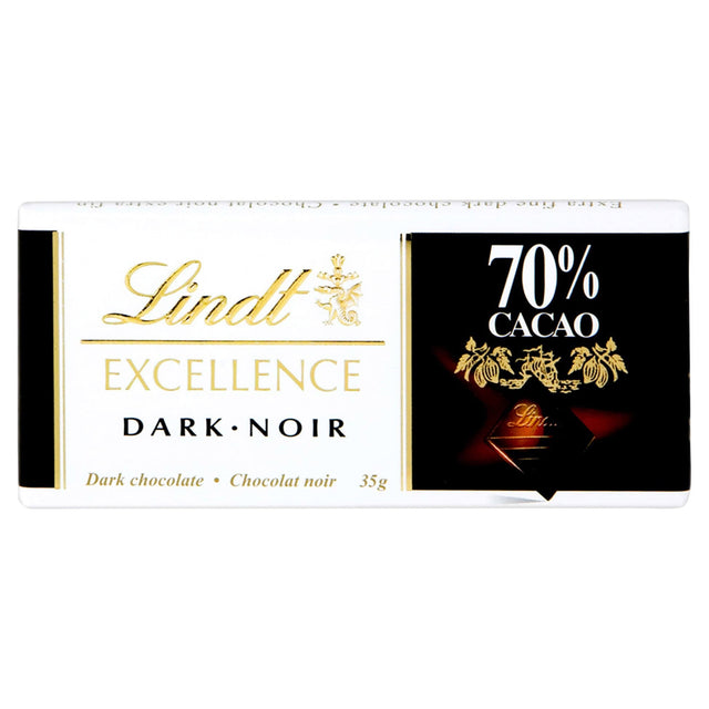 Lindt Excellence Bars, 70% Cocoa Dark Chocolate, 24 × 35 g (1.2 oz) M9