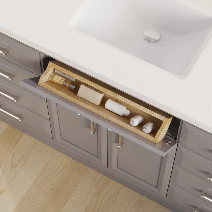 Studio Bathe Calais III Vanity in Mink Grey Finish with Engineered Stone Countertop