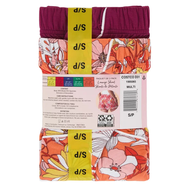 Room Service Women's Lounge Shorts, 2-pack