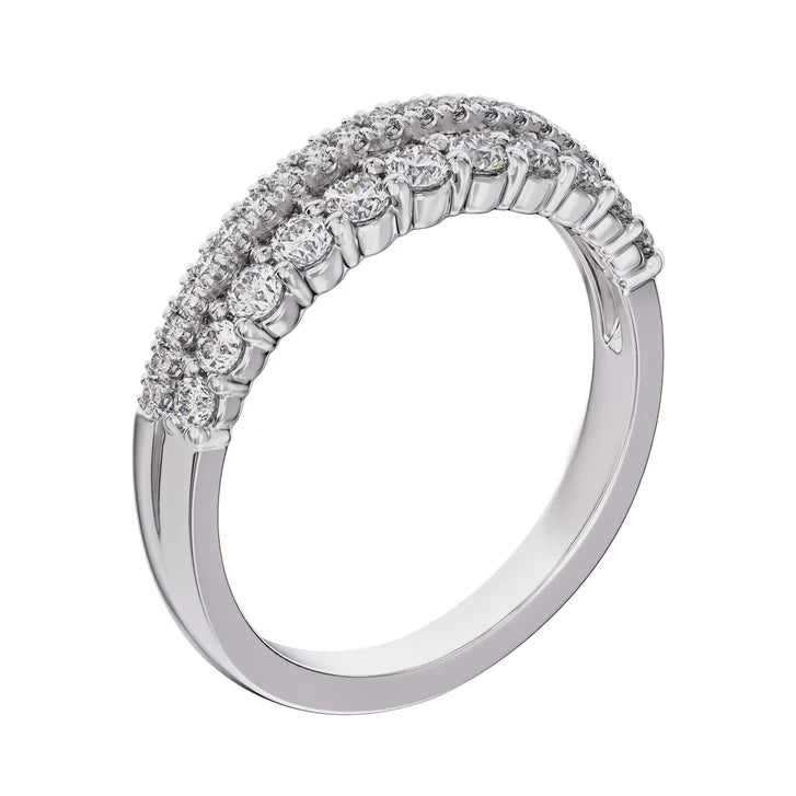 Round Brilliant Diamond Two Row Band (0.50 ctw)