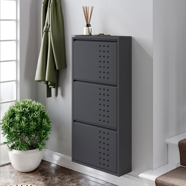 CEHA AYK 3-Door Metal Shoe Cabinet with Front Ventilation A6