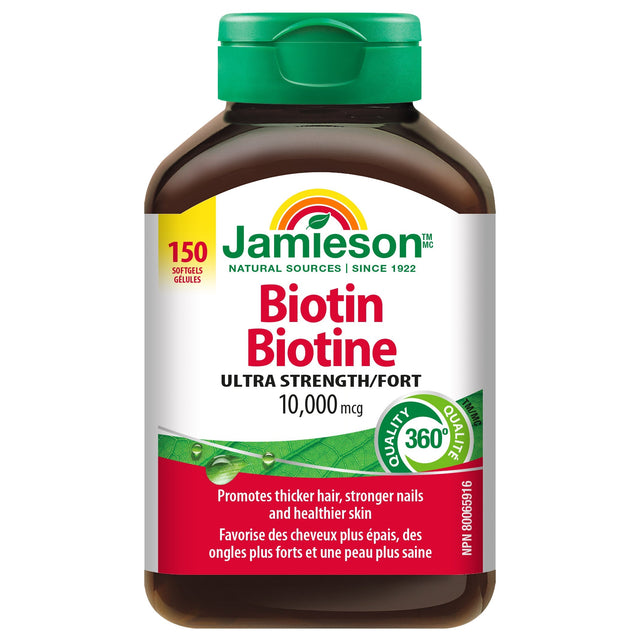 Jamieson Biotin 10,000 mcg, 150 Softgels Y9
