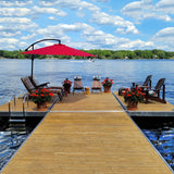 Multinautic QPF495 Aluminum Stationary Dock with Cedar Decking