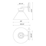 Light & Modern Geraldine 8 in. Wall/Vanity Light