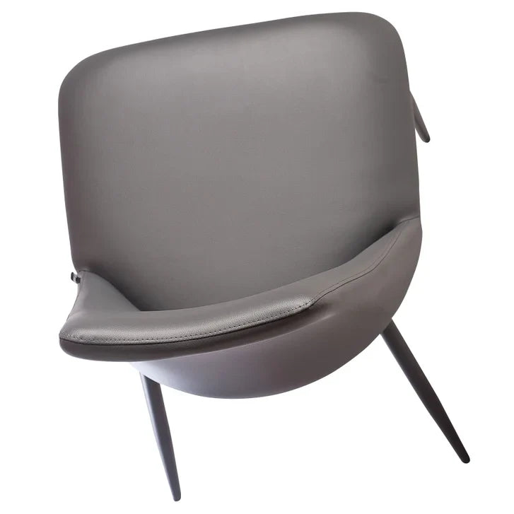 Peressini Flore Grey Dining Chair with Black Metal Frame, 2-pack, Made in Italy