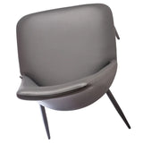 Peressini Flore Grey Dining Chair with Black Metal Frame, 2-pack, Made in Italy