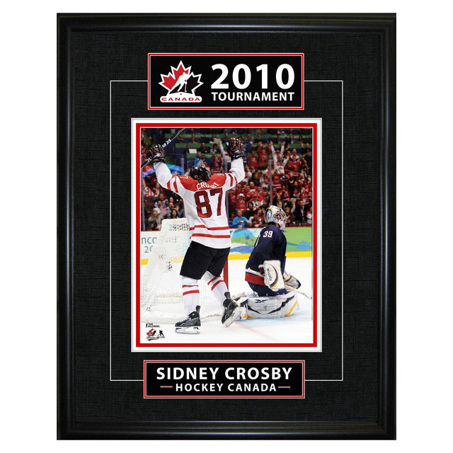 Frameworth Sidney Crosby Framed 8x10 Classic Series 2010 Olympics Golden Goal J2