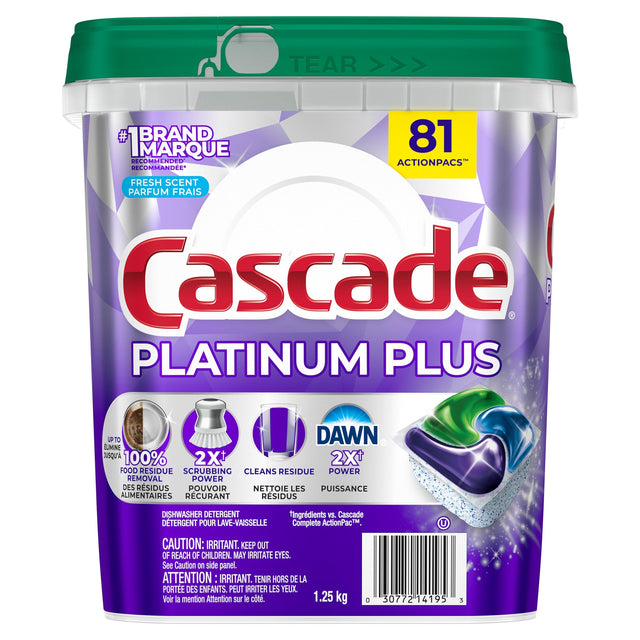 Cascade Platinum Plus ActionPacs, 81-count Y8
