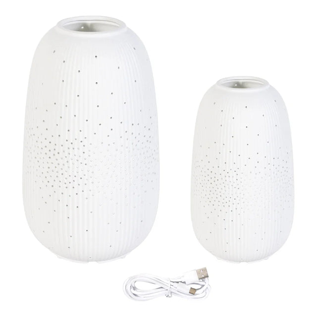 Evergreen LED Porcelain Lantern, 2-piece I1