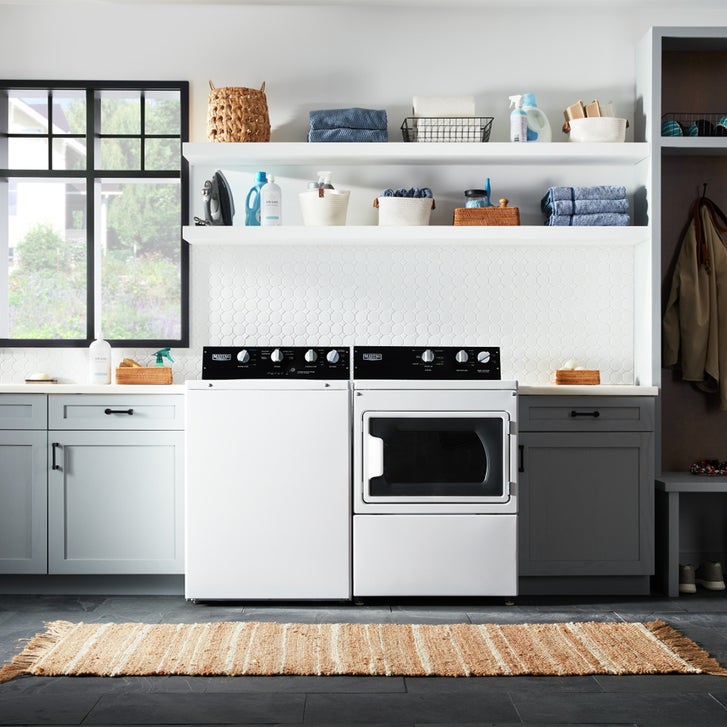 Maytag 7.4 cu ft. White Electric Commercial-Grade Residential Dryer with IntelliDry Sensor