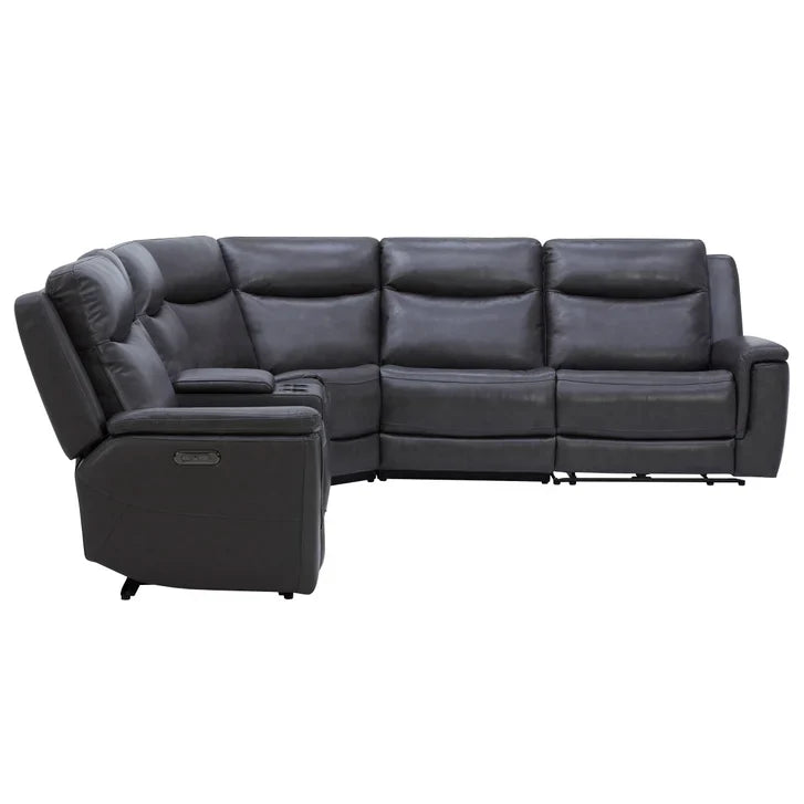 Gilman Creek 6-piece Top-grain Leather Power Sectional