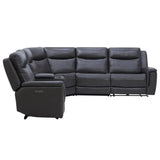 Gilman Creek 6-piece Top-grain Leather Power Sectional
