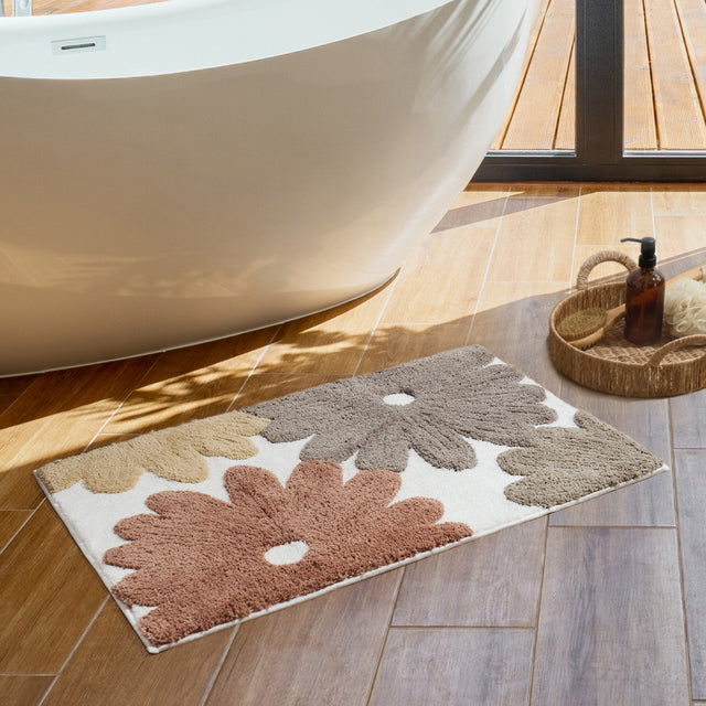 Safdie Carved Floral Bath Mat F6