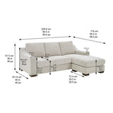 Thomasville Dillard 2-piece Fabric Sofa with Reversible Chaise