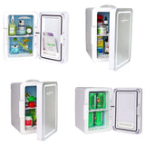 Koolatron 6 Litre Compact Cosmetics Mini Fridge with LED Lighted Dimmable Makeup Mirror
