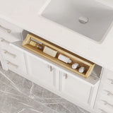 Studio Bathe Calais III Vanity in White Finish with Engineered Stone Countertop