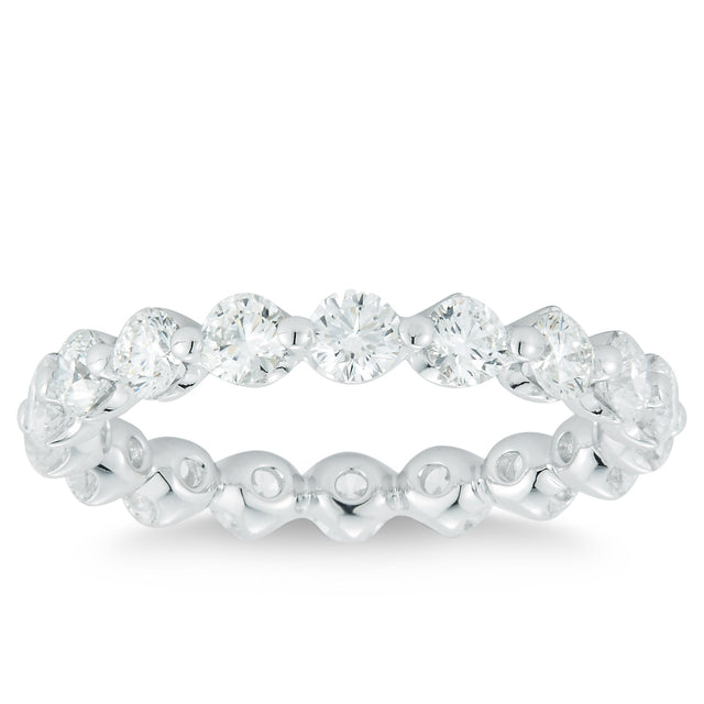 Round Brilliant Diamond Floating Eternity Band (2.00 ctw) N6
