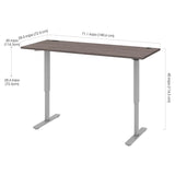 Bestar Upstand 72.4 cm x 182.9 cm (28.5 in. x 72 in.) Height Adjustable Desk