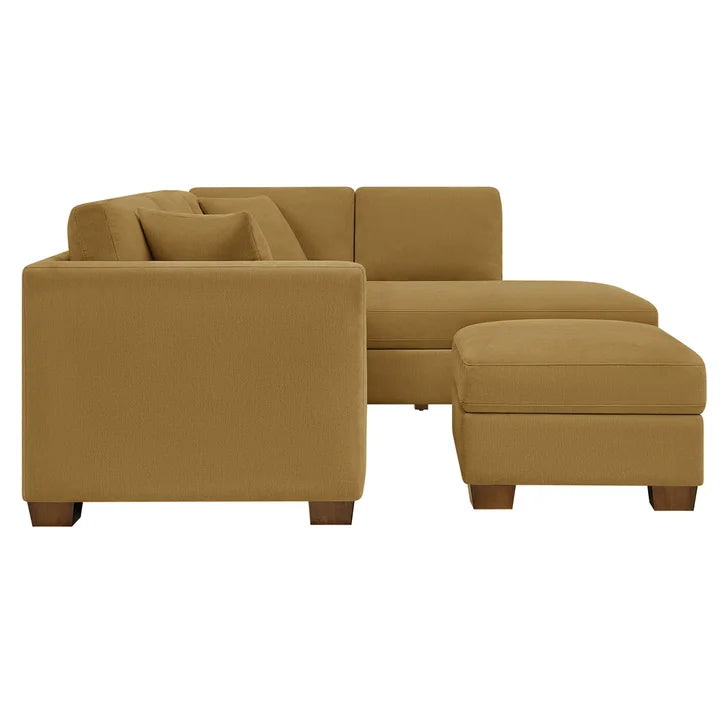 Thomasville Walsen 3-piece Fabric Sectional with Storage Ottoman